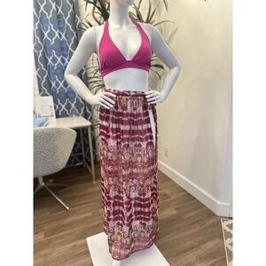 ASOS Beach Sarong Cover Up Boho Side Tie With Triangle Bikini Top M/6/8/10 Hippy